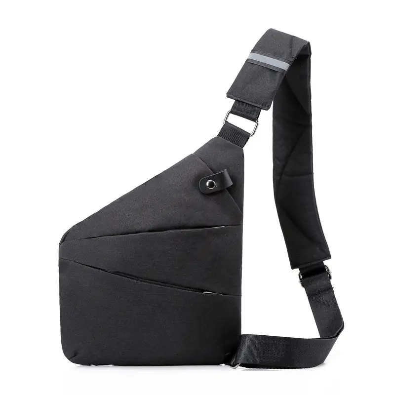 Men's Grey Mesh Shoulder Bag with Zip Closure - Image 7