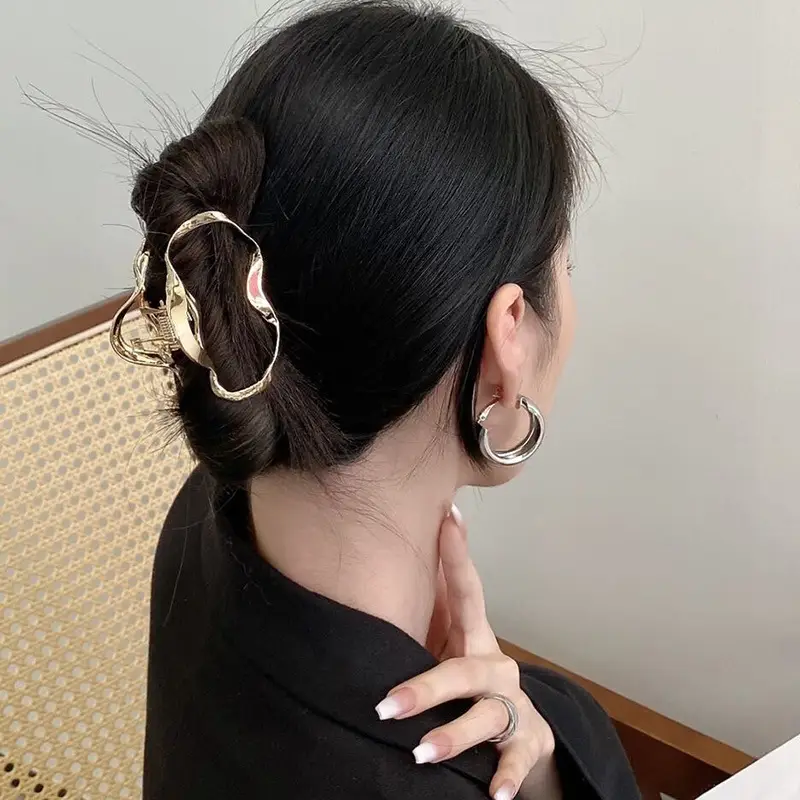 Geometric Irregular Metal Hairpin Women's Medium Size - Image 2