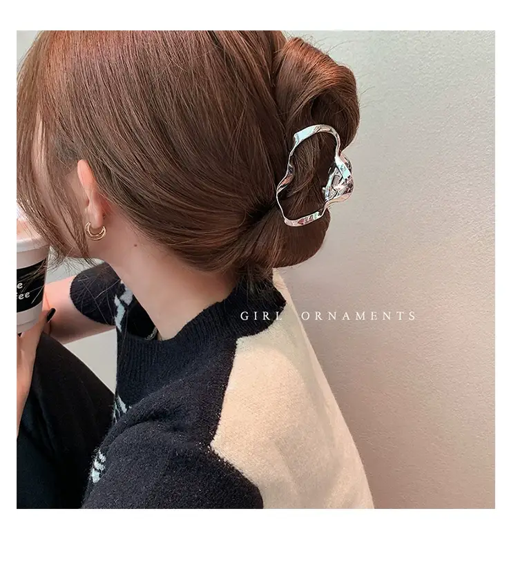 Geometric Irregular Metal Hairpin Women's Medium Size — feature 6