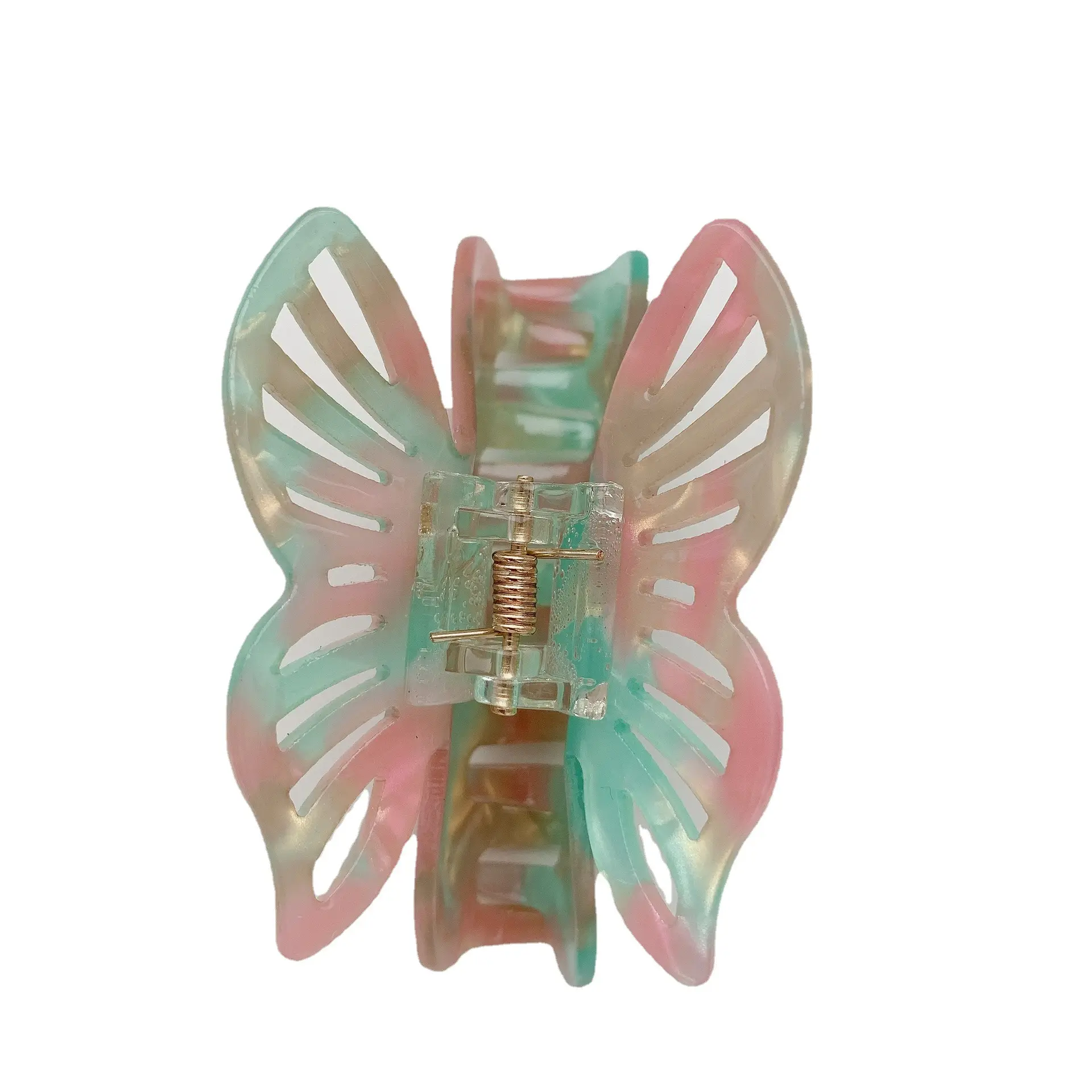 Creative Butterfly Hair Clip with Sweet Gradient Floral Design - Image 9