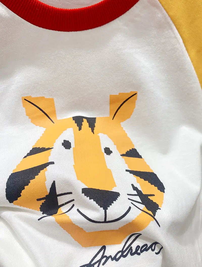 Boys T-shirt Long Sleeve Cartoon Design Large - Image 4