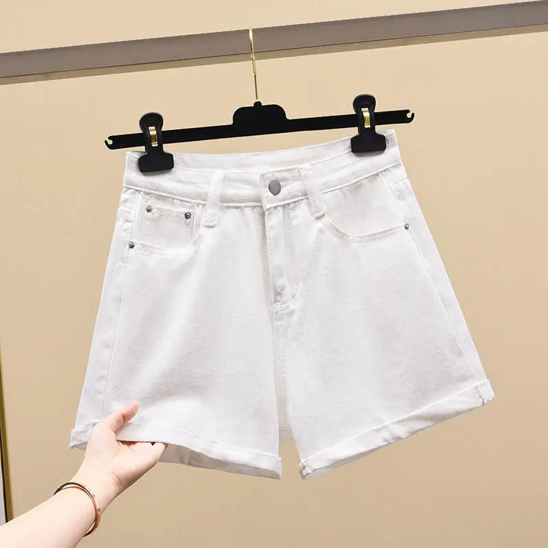 Black High Waist Denim Shorts Women 2022 Summer - Image 3