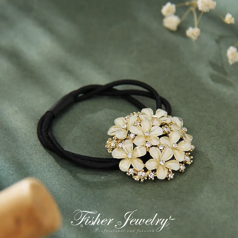 Vintage Diamond Flower Hair Band for Women