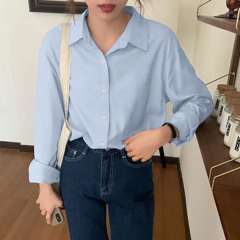 Girl Cream White Long Sleeve Shirt with Draping Pants — feature 12