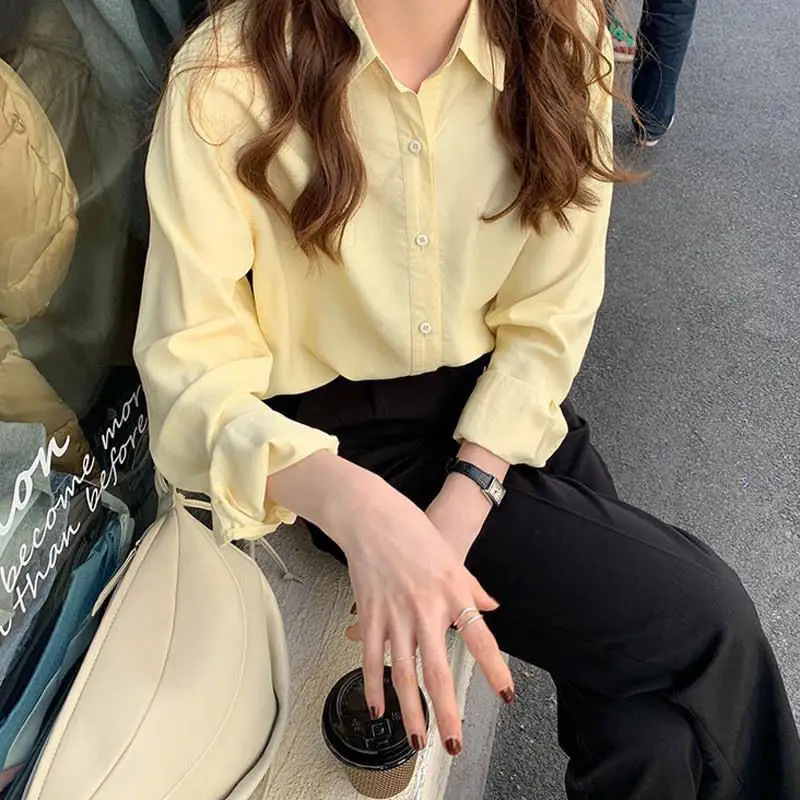 Girl Cream White Long Sleeve Shirt with Draping Pants — feature 3