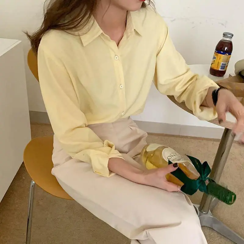 Girl Cream White Long Sleeve Shirt with Draping Pants — feature 5