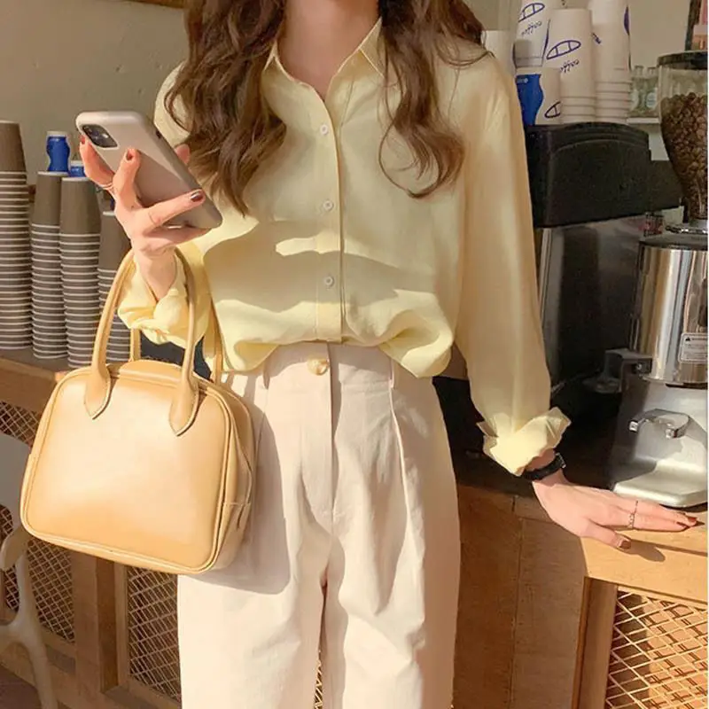 Girl Cream White Long Sleeve Shirt with Draping Pants — feature 7