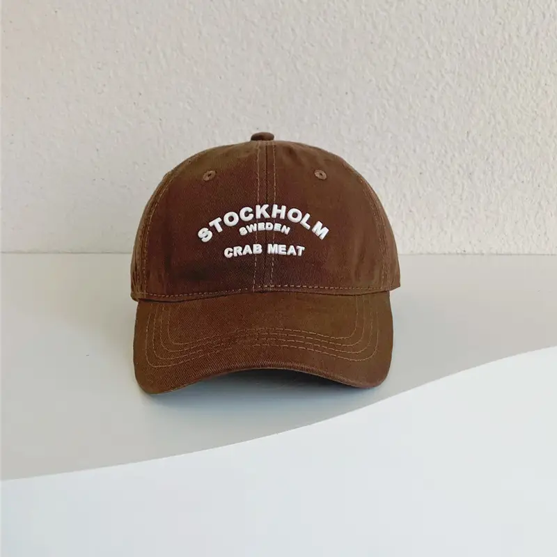 Brown Cotton Crab Meat Cap for Women Men - Image 4