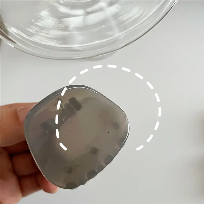 Green Transparent Triangle Hair Grab Clip for Kids — feature 11