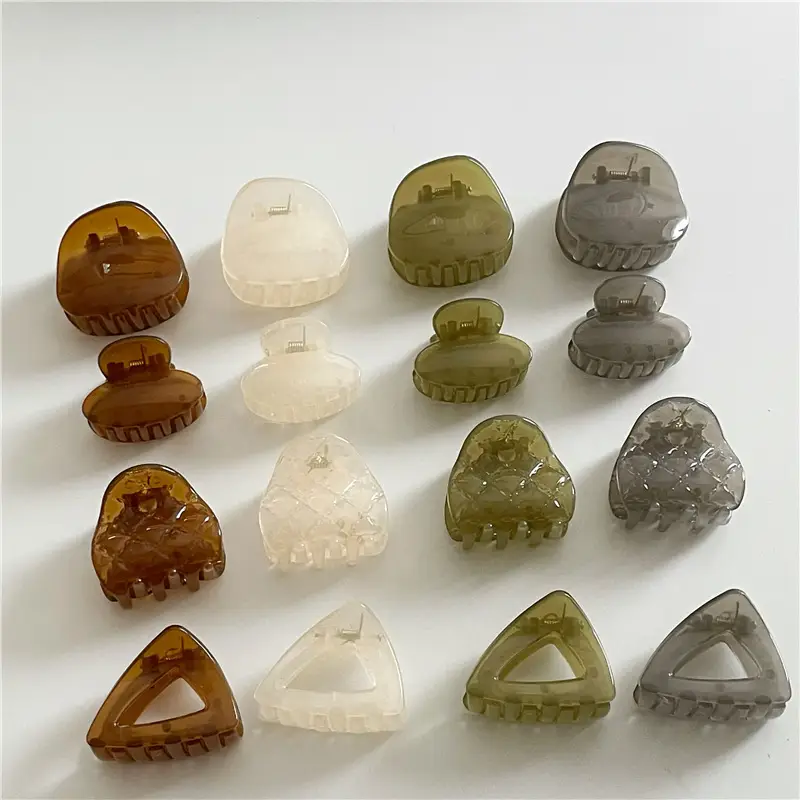 Green Transparent Triangle Hair Grab Clip for Kids — feature 17
