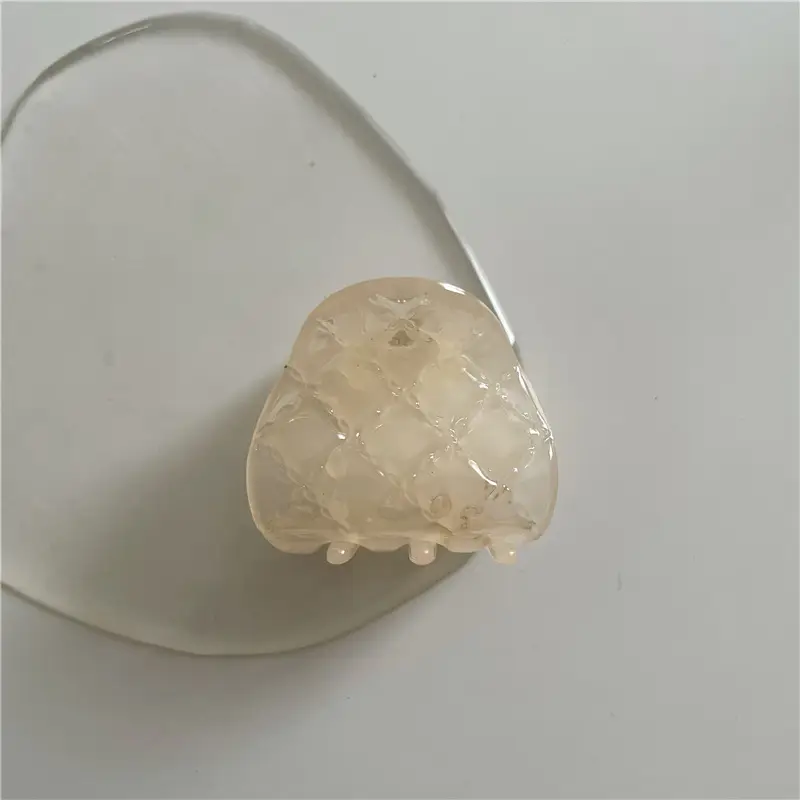 Green Transparent Triangle Hair Grab Clip for Kids