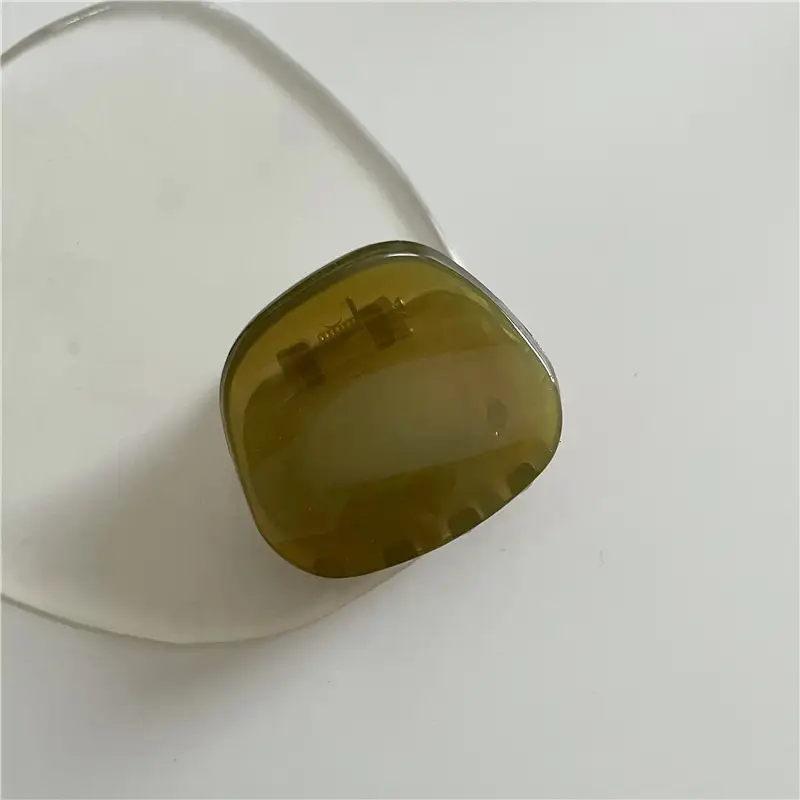 Green Transparent Triangle Hair Grab Clip for Kids