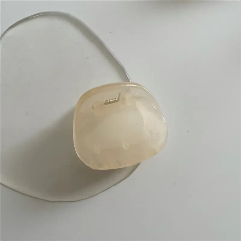 Green Transparent Triangle Hair Grab Clip for Kids