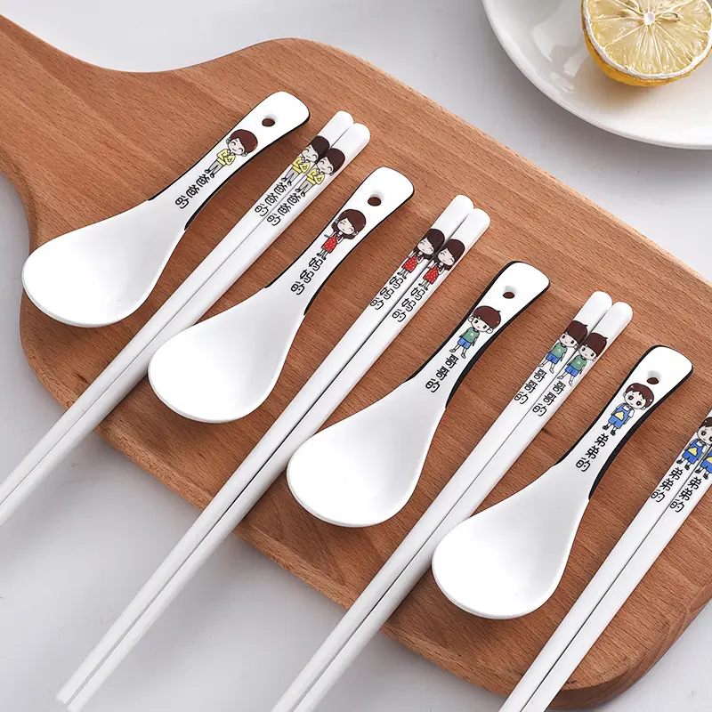 Ceramic Chopsticks Set Non-slip White High Temp - Image 3