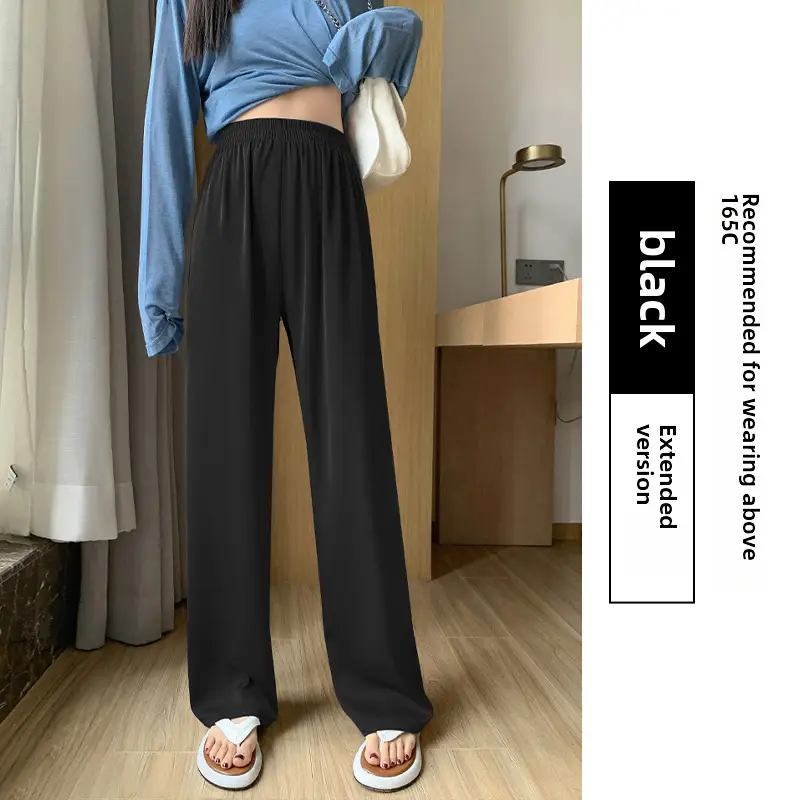 Women Wide Leg Ice Silk Pants 2025 Summer - Image 19