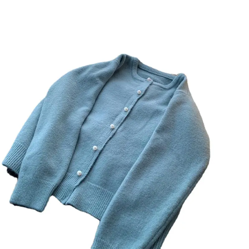 Women's Blue Knitted Cardigan Small 2025 - Image 11