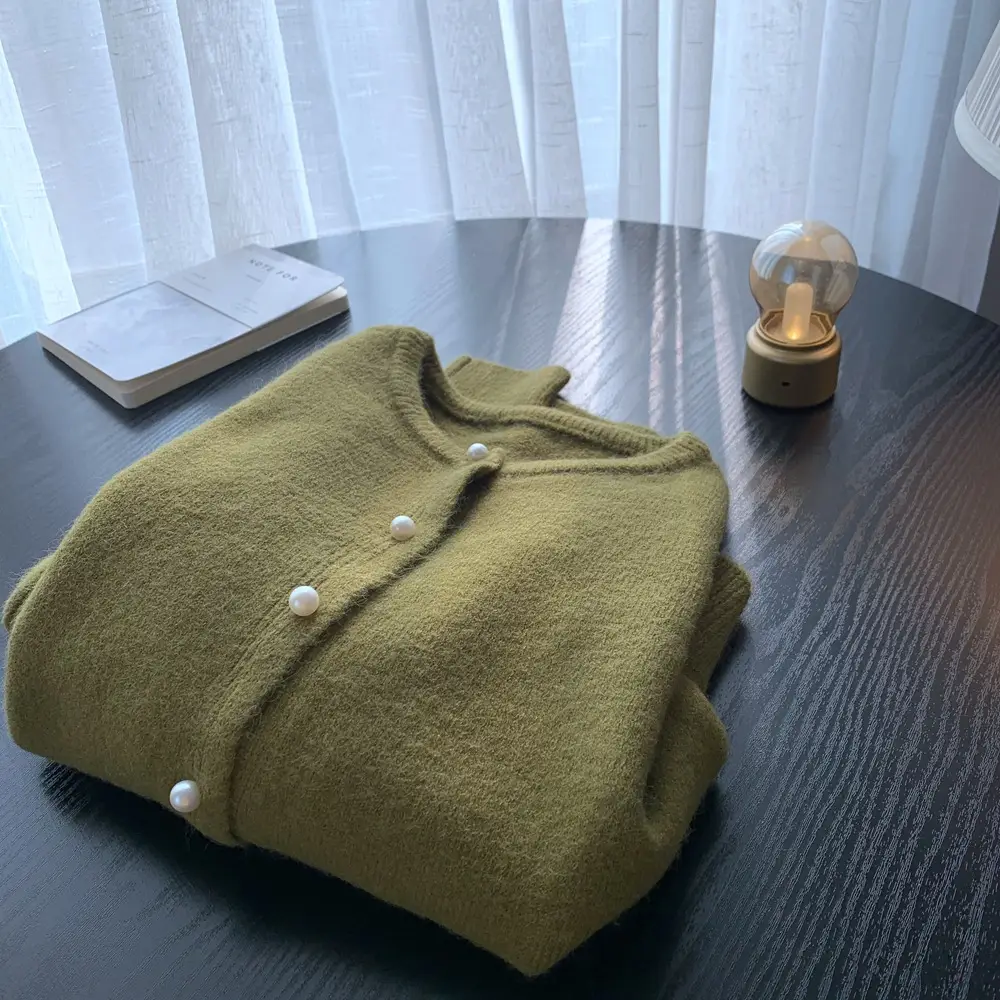 Women's Blue Knitted Cardigan Small 2025 — feature 11