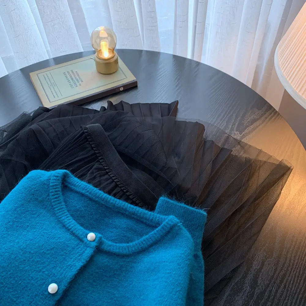 Women's Blue Knitted Cardigan Small 2025 — feature 28