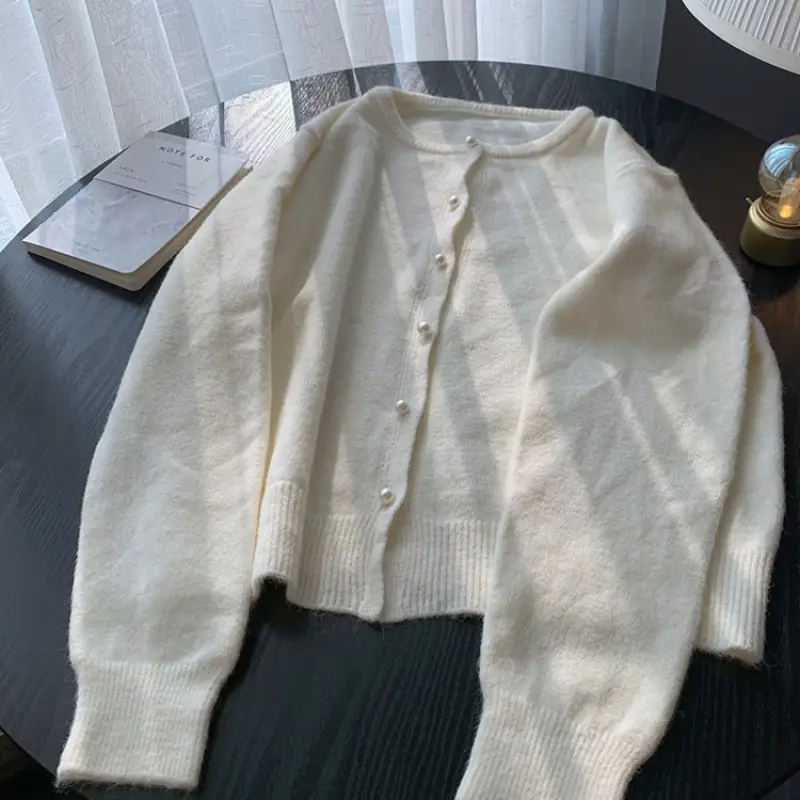 Women's Blue Knitted Cardigan Small 2025 - Image 3