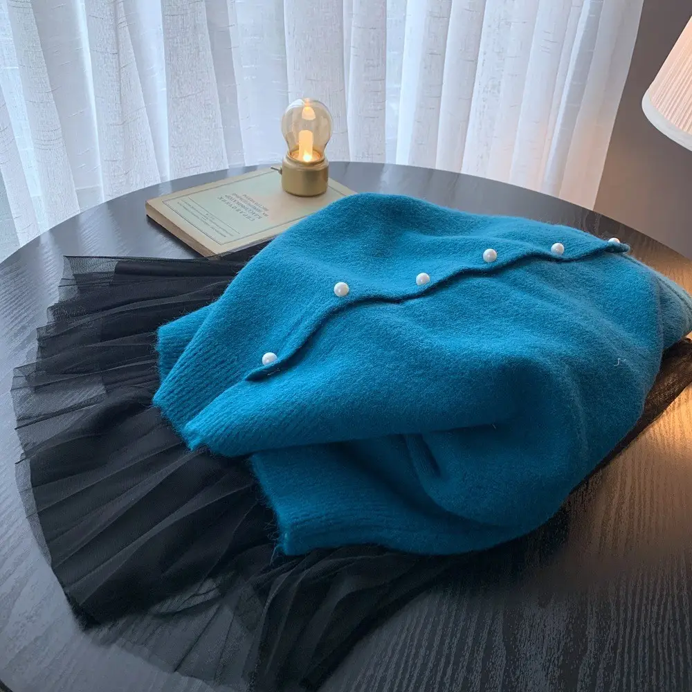 Women's Blue Knitted Cardigan Small 2025 - Image 6