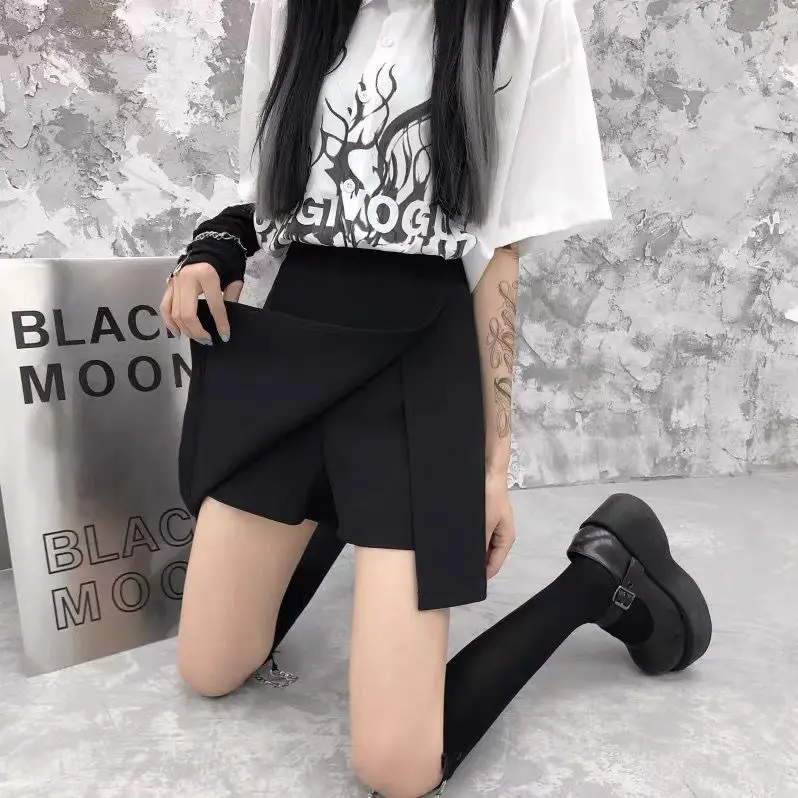 Women's Black Hip Character Slimming Shorts 24 Summer - Image 3