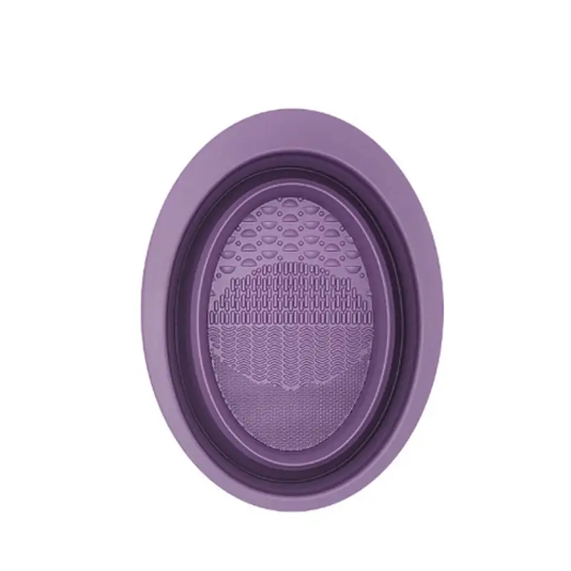 Silicone Oval Makeup Brush Cleaning Bowl Washing Pad - Image 4