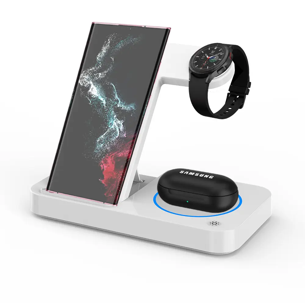 Foldable Wireless Charging Stand for Smartphones, Watches, Earphones - Image 2