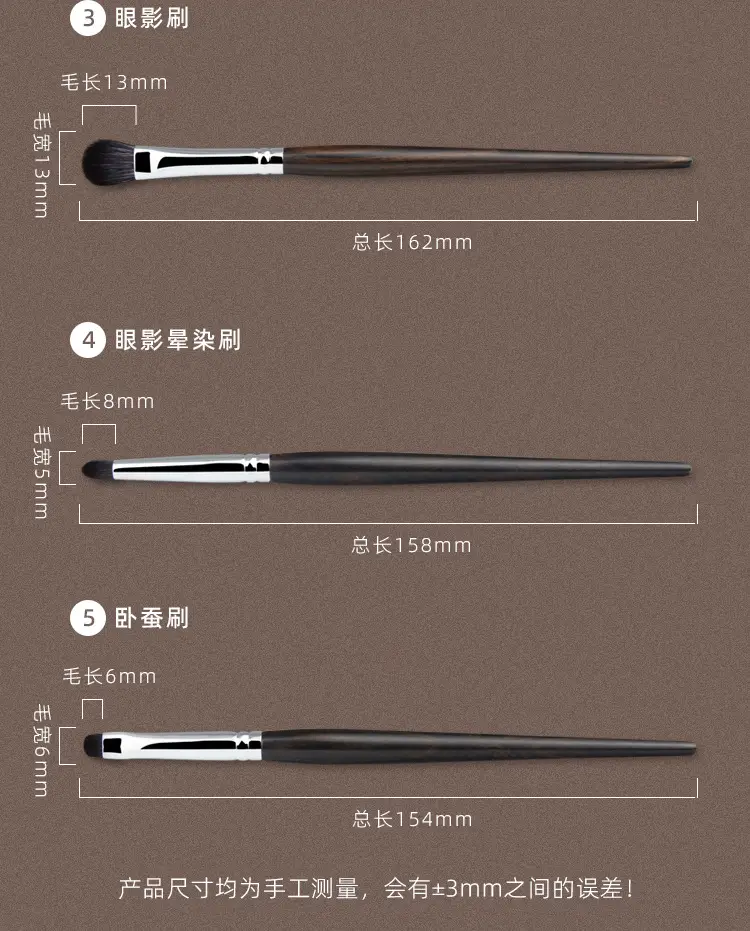 High Gloss Wool Eye Shadow Brush Set — feature 5