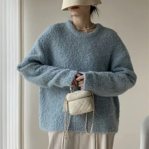 Women's Knitted Half Turtleneck Sweater Beige 2025 — feature 7