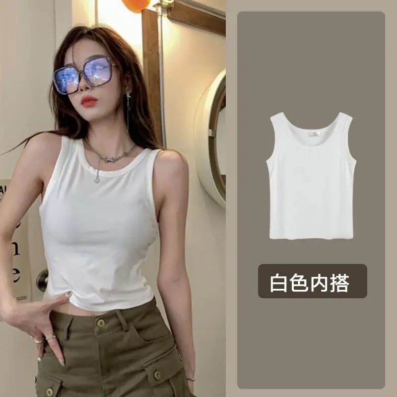 Women Cotton Embroidered Vest Sleeveless Summer Wear - Image 2