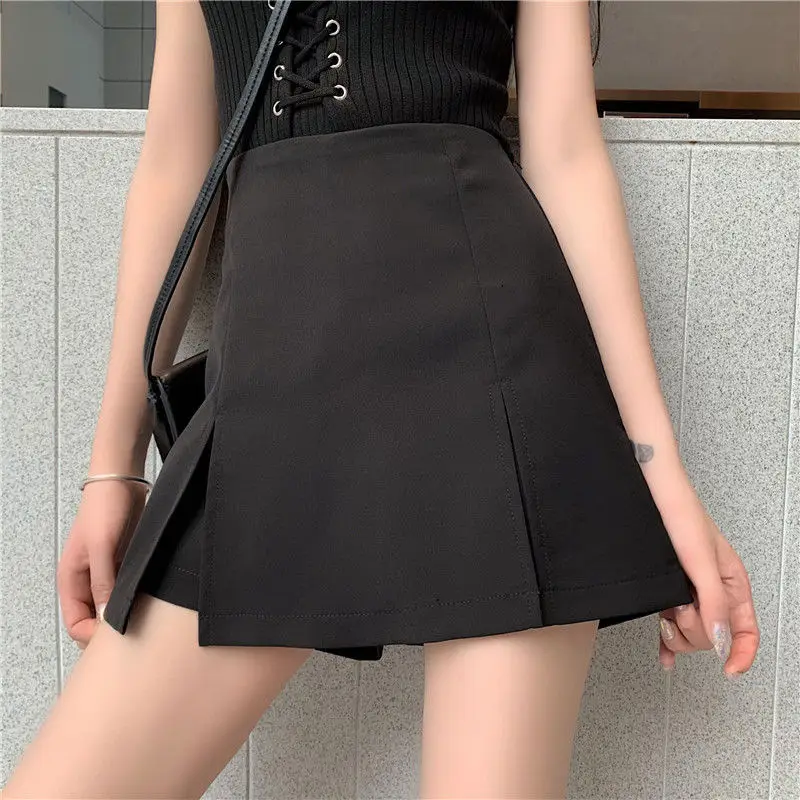 Summer Black High Waist Split Skirt Suit for Women - Image 2