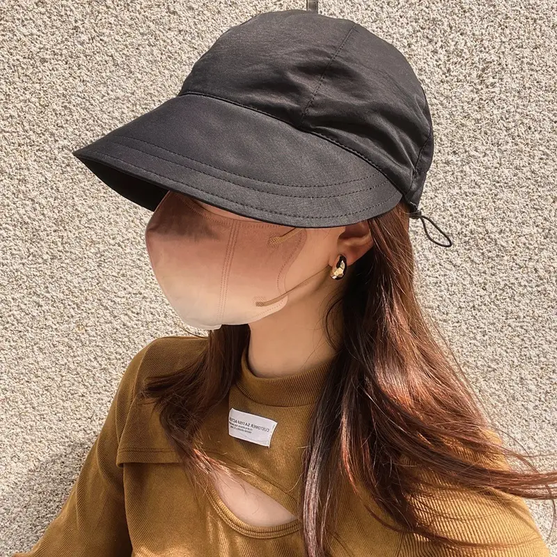 Black Soft-Top Fisherman's Hat for Women - Image 3