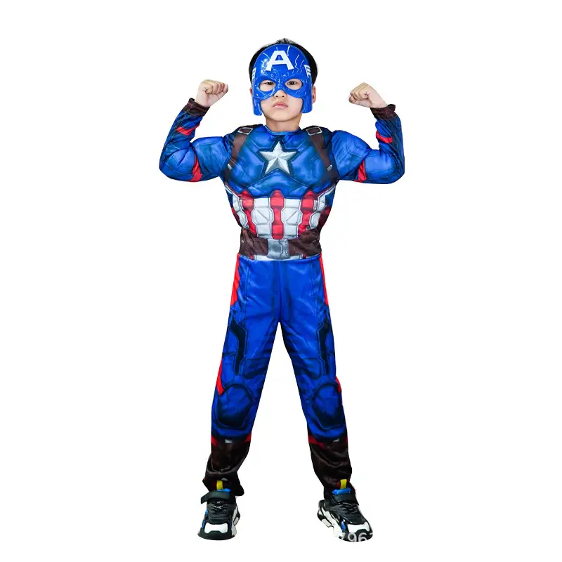 Hulk Spiderman Kids Halloween Muscle Show Costume Yellow Blue - Image 87