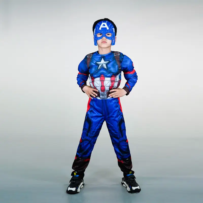 Hulk Spiderman Kids Halloween Muscle Show Costume Yellow Blue - Image 15
