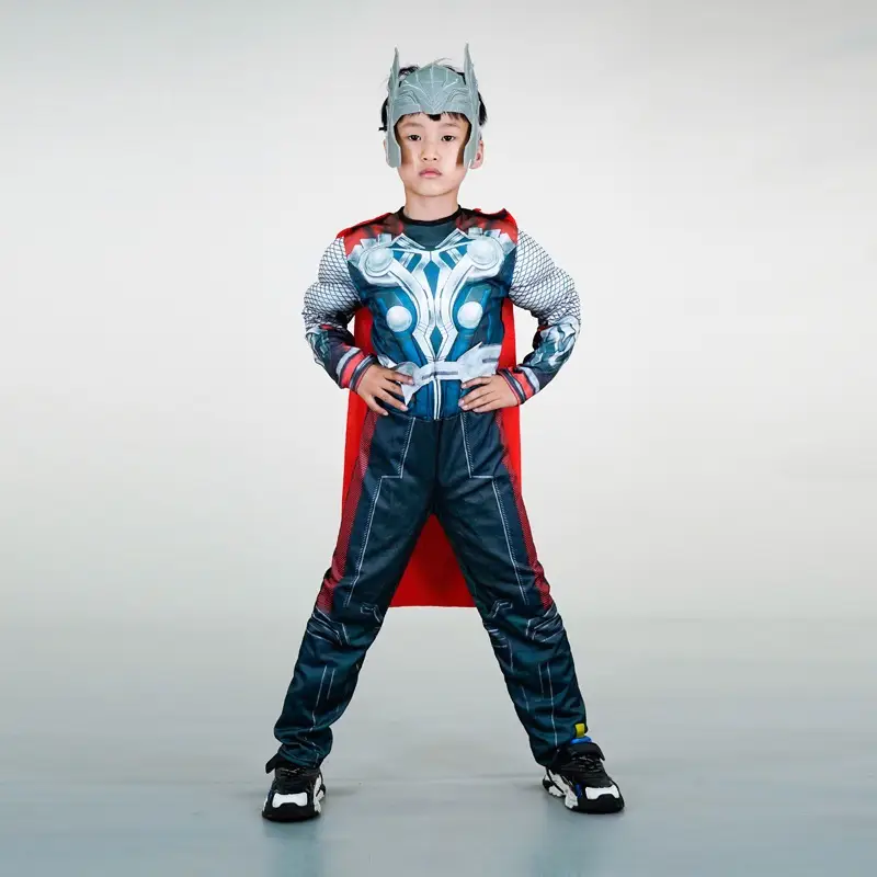 Hulk Spiderman Kids Halloween Muscle Show Costume Yellow Blue - Image 24