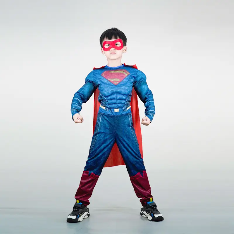 Hulk Spiderman Kids Halloween Muscle Show Costume Yellow Blue - Image 44