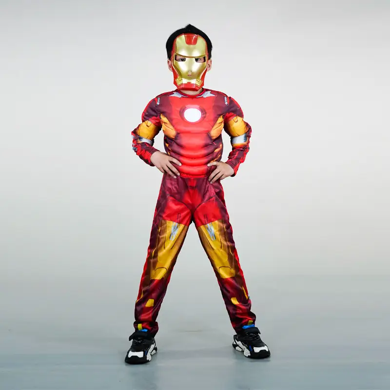 Hulk Spiderman Kids Halloween Muscle Show Costume Yellow Blue - Image 5