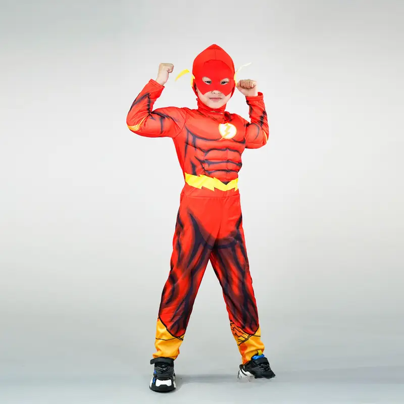 Hulk Spiderman Kids Halloween Muscle Show Costume Yellow Blue - Image 62