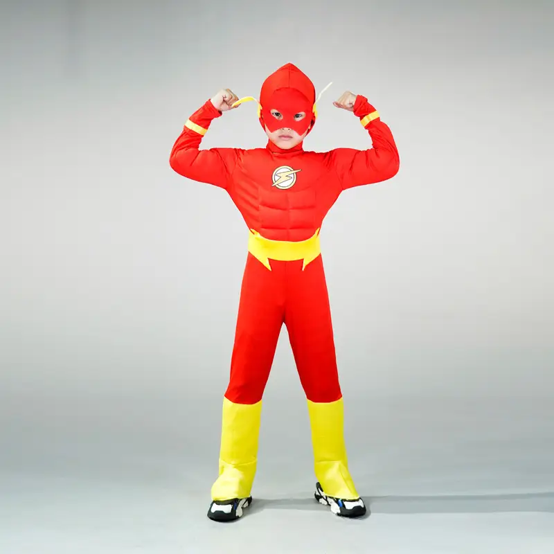Hulk Spiderman Kids Halloween Muscle Show Costume Yellow Blue - Image 69