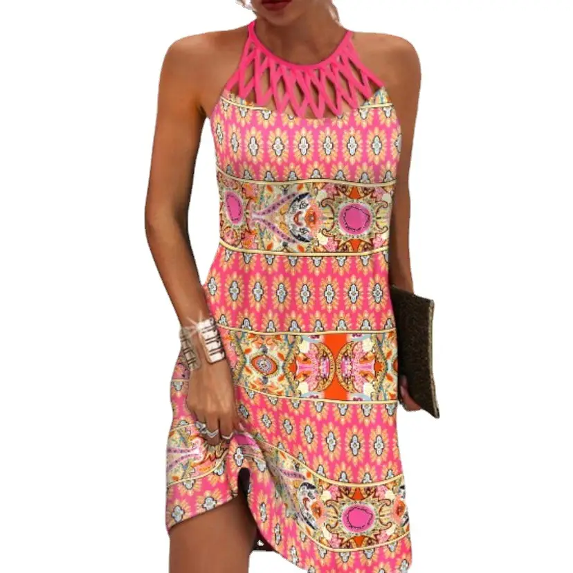 Black Sequin Halter Dress for Women Spring Summer - Image 8