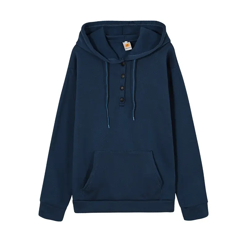Women's Beige Long Sleeve Hooded Sweatshirt with Front Pocket — feature 15