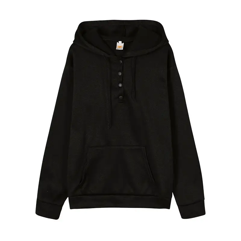 Women's Beige Long Sleeve Hooded Sweatshirt with Front Pocket — feature 16