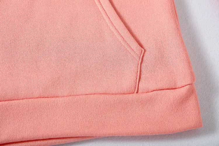 Women's Beige Long Sleeve Hooded Sweatshirt with Front Pocket — feature 25