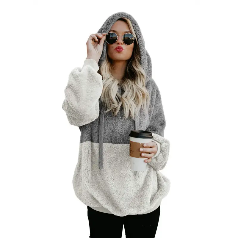 2024 Hot Selling Splicing Hooded Sweatshirt Jacket - Image 8
