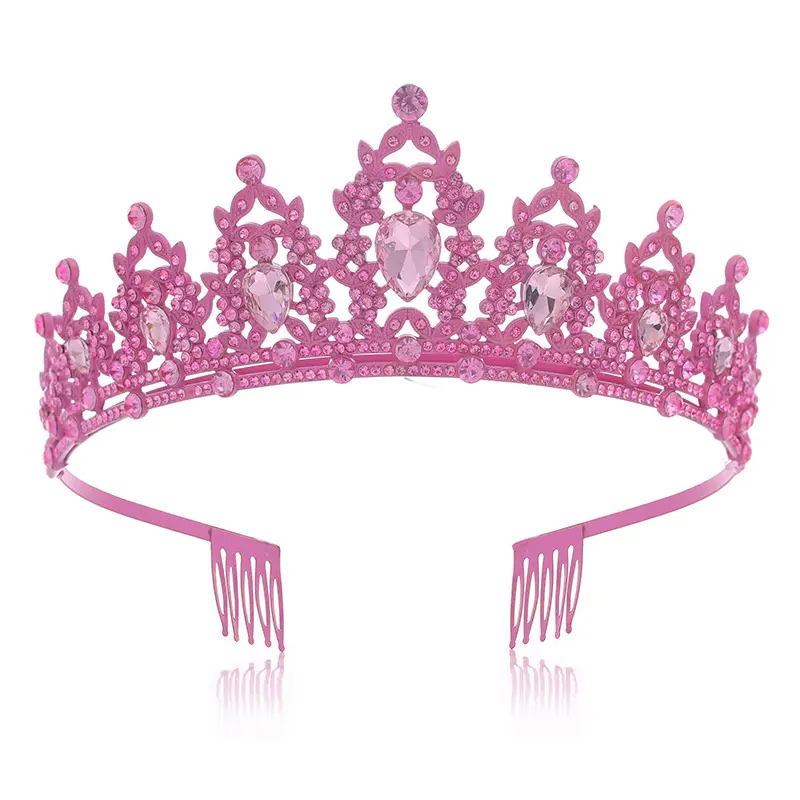 Green Crystal Bridal Crown for Women Party Wear - Image 21