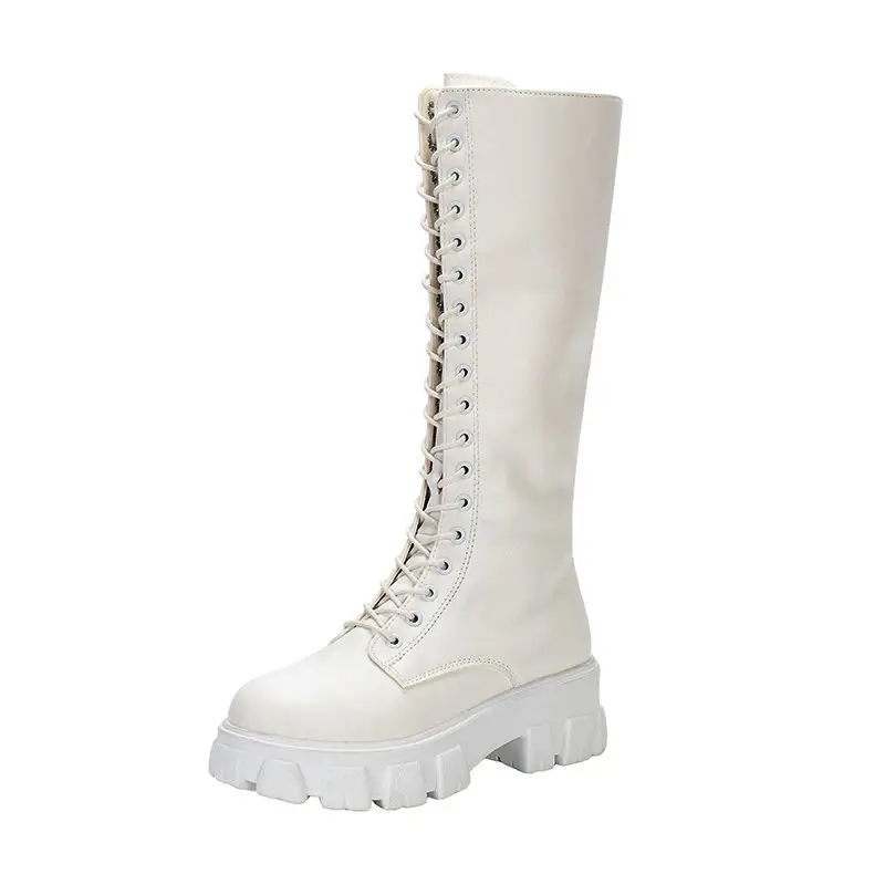 2026 New Style Martin Boots, Thick-Soled Black Motorcycle Boots for Women, Spring and Summer Women's Shoes, Mid-Calf Boots, High-Top Riding Boots - Image 8