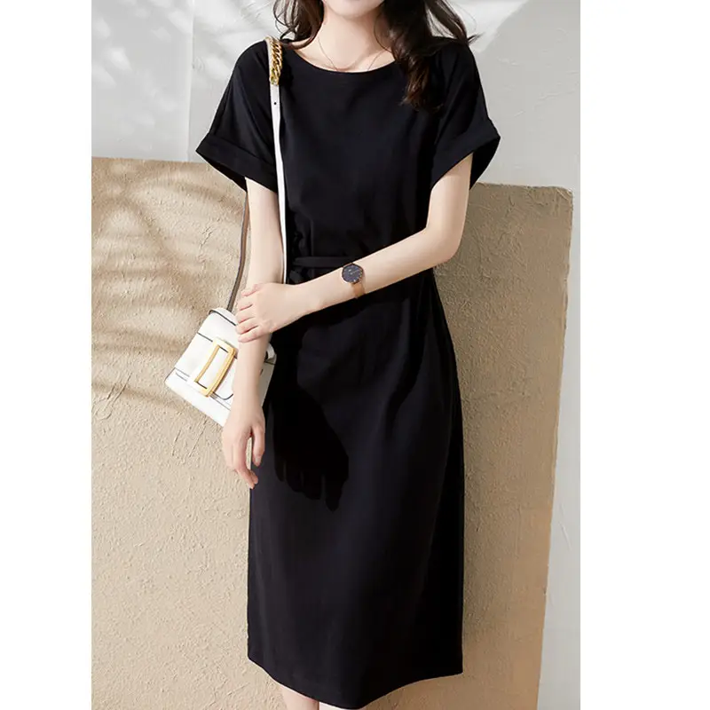 Women Summer Dress Tummy Concealing Slimming Plus Size