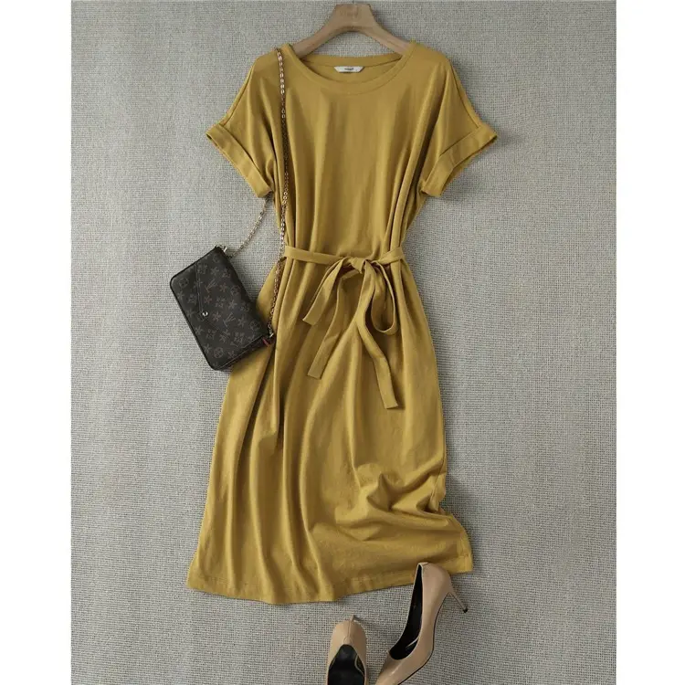 Women Summer Dress Tummy Concealing Slimming Plus Size — feature 10