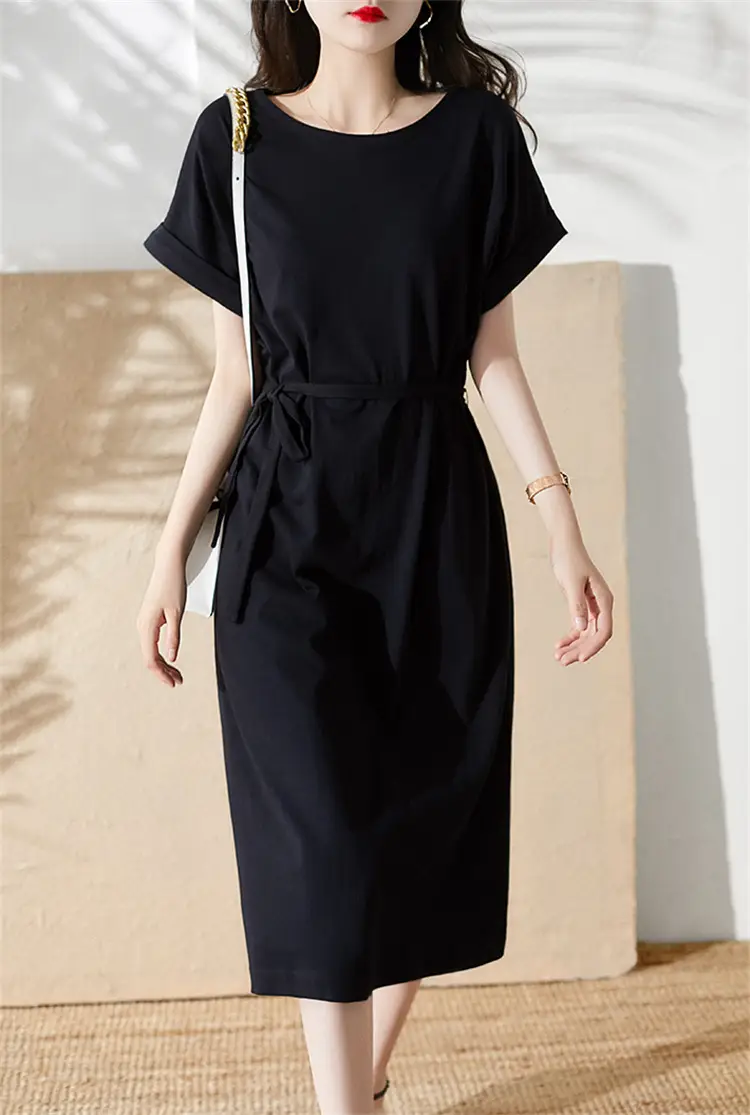 Women Summer Dress Tummy Concealing Slimming Plus Size — feature 13