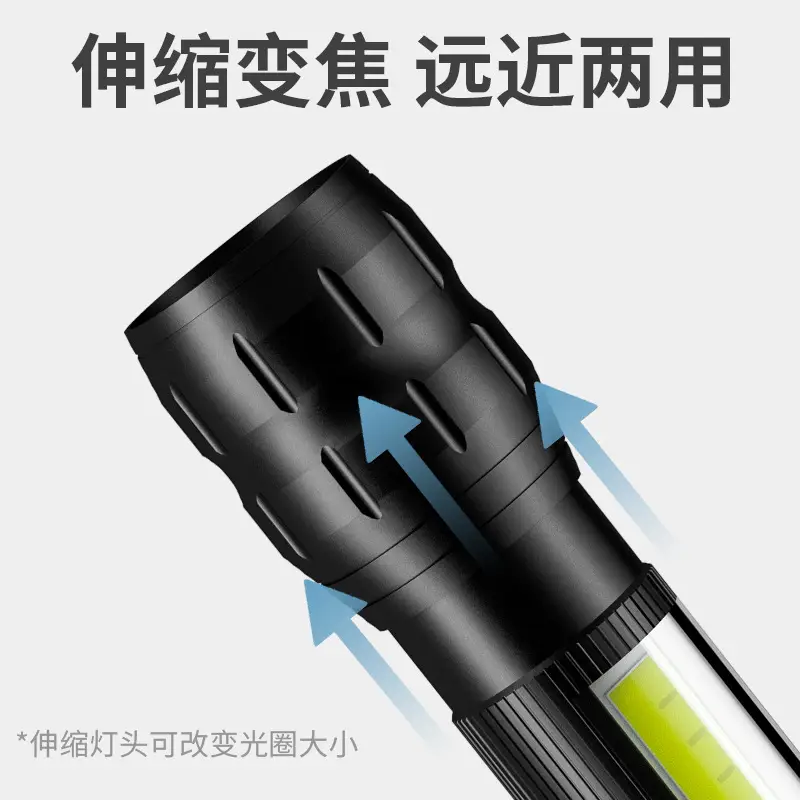Factory Direct Strong Light LED Flashlight USB Charging - Image 7